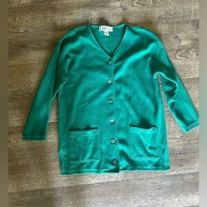 VINTAGE emerald green Norton studio cardigan
